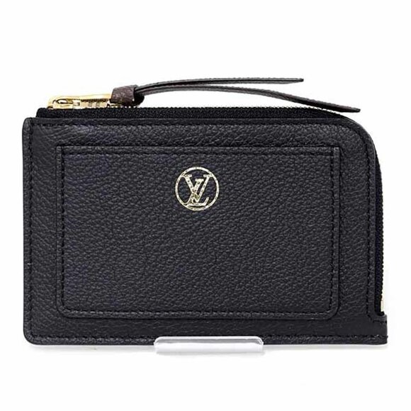 LOUIS VUITTON Black Leather Card Holder - Picture 1 of 6
